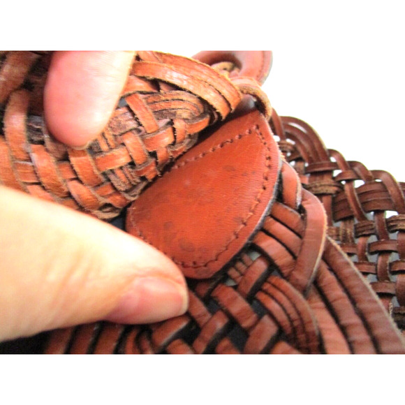 Fossil Brown Braided Leather Wide Women's Belt Size S, 25"-29" - Picture 8 of 8
